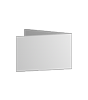 Klapp-Visitenkarten quer 5/5 farbig <br>beidseitig bedruckt (CMYK 4-farbig + 1 Silber-Sonderfarbe)